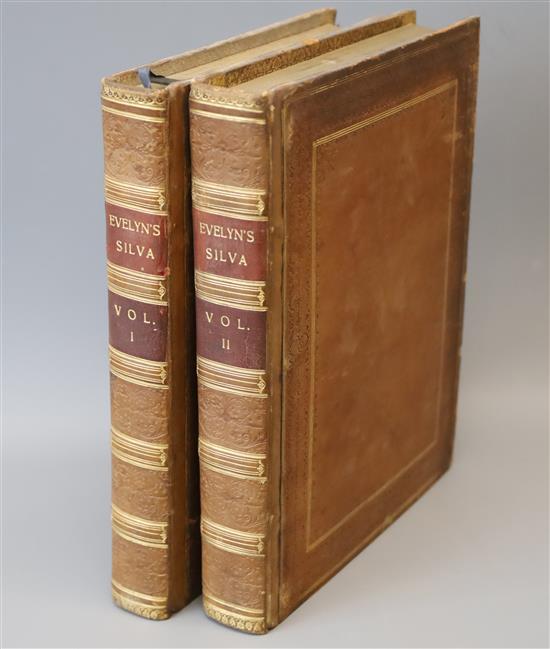 Evelyn, John - Sylva .... Silva, 5th edition, 2 vols, qto, calf, embossed and gilt, with portrait and 45 plates, text and plates spot